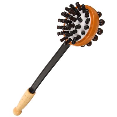 FOMIYES Back Bendable Massage Hammer Handheld Back Hammer Body Massage Tool Portable Knock Hammer, 40.00X9.00X6.00CM, Brown
