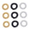 FRCOLOR 9pcs Acupressure Finger Massage Rings Metal Finger Massager for Fatigue Relief Hand Stress Relief and Improved Circulation Includes Gold Silver Black Options view 1