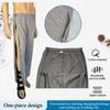 DURASIKO Two-Way Side Zipper Bedridden Patient Clothing,Patient Pants,Tear Away Pants,Soft Cotton Material,Hospital for Home Care/Post Surgery/Dialysis/Elderly/Fracture/Disability/Rehab Black view 2