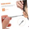FRCOLOR 1set Stainless Steel Ear Wax Removal Tools Set Comfortable Ear Cleaning Kit Black Brush and White to Clean for Buildup Removal view 3