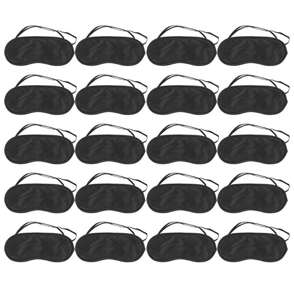 minkissy 20pcs Disposable Eye Masks Comfortable Sleep Masks for Travel Naps Rest Soft Eye Elastic Bands for Deep Sleep Relaxation Individually Packaged OPP Bags