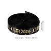 2024 Graduation Ribbons Packing Black Gold Ribbon for Wrapping Bouquet Decoration Congratulations view 2