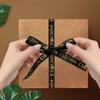 2024 Graduation Ribbons Packing Black Gold Ribbon for Wrapping Bouquet Decoration Congratulations view 3
