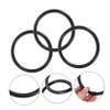 BESTonZON 3pcs Music Washer Large Cushion Mat Singing Pads Circle Meditation Yoga Key Singing Pillow Singing Bowls Small Singing Black Rubber view 2