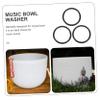 BESTonZON 3pcs Music Washer Large Cushion Mat Singing Pads Circle Meditation Yoga Key Singing Pillow Singing Bowls Small Singing Black Rubber view 4