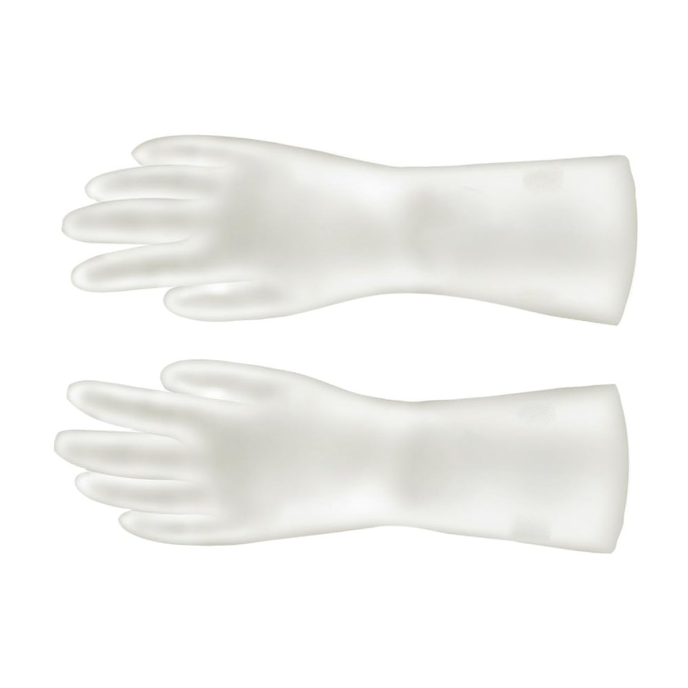 Didiseaon 2 Pair Dishes Gloves Wash Gloves Kitchen Cooking Kitchen Cleaning Mitts House Scrubbing for Dishes for Cleaning Reusable Water Proof White