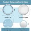 THSTOIC Denture Case & Cup, Travel Retainer Case with Mirror, No-Leak False Teeth Cleaning Container: Full & Partial Dentures Soaking, Denture Bath Holder for Mouth Guards, Braces, Aligners (Blue) view 2
