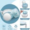THSTOIC Denture Case & Cup, Travel Retainer Case with Mirror, No-Leak False Teeth Cleaning Container: Full & Partial Dentures Soaking, Denture Bath Holder for Mouth Guards, Braces, Aligners (Blue) view 3