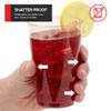 14oz Gold Glitter Plastic Cups (50 Pack), Elegant Party Cups for Birthday Parties, Weddings, and Holidays, Fancy Disposable Cocktail Glasses, Clear and Gold Cups, Bulk Wine and Mimosa Cups view 4