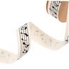 1 Roll Packaging Band for Party Music Note Ribbon Chiffon Ribbon Velvet Satin s Wrinkle Wired Decorations for Bouquet Musical Cotton view 3