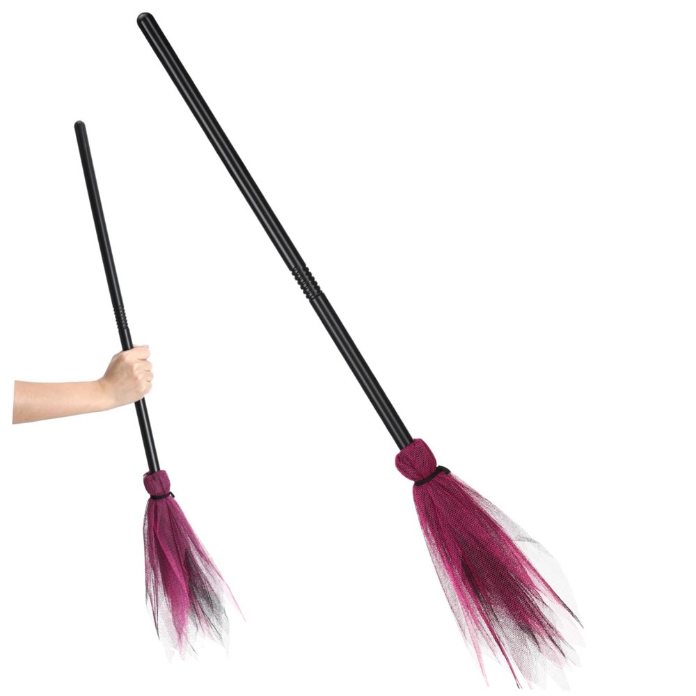 SOESFOUFU Halloween Witch Broom Extendable Creative Broom Prop for Halloween Party Supplies Bright Design for Costume Fun for Spooky Celebrations