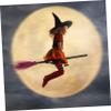 SOESFOUFU Halloween Witch Broom Extendable Creative Broom Prop for Halloween Party Supplies Bright Design for Costume Fun for Spooky Celebrations view 2