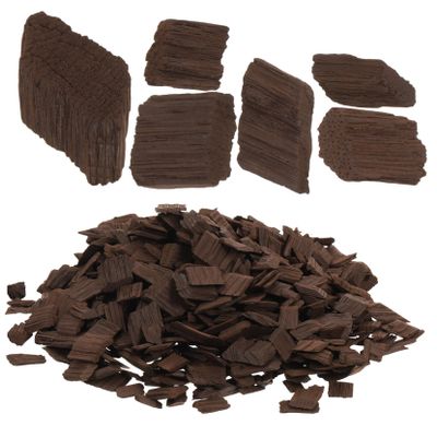 NineLife Basics 1 Pack Oak Chips Oak Wood Chips Bbq Chips Home Brewing & Wine Making Barware Flavor Cocktail Sticks Brandy Structure Aging Red Wine Making Equipment Bar Supplies, medium, As Shown 3