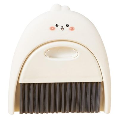 Levemolo 1set Broom and Dustpan Small Cleaning Kit for Desktop Keyboard Cartoon Design Lightweight Dustpan Brush for Dirt Pet Hair Removal for Boys and Girls Daily Use