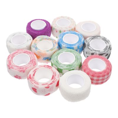 12pcs Finger Non Wrist Waterproof Thumb Cool Sleeves Tie Tip Hydro Ace Grip Fingers Carpal Glue Tape Bands for Exercise Wrappers for Finger Wraps