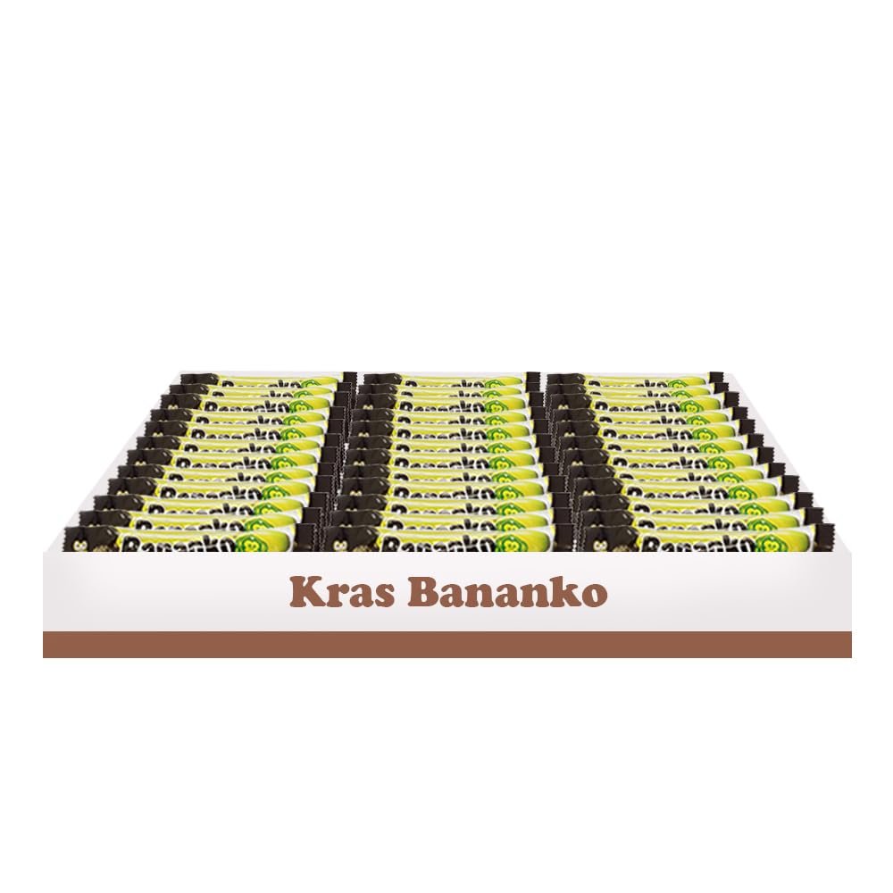 Kra Bananko 120g - Irresistibly Delicious Mini Chocolate Covered Foam Bananas - Treat Yourself to Every Bite of Sweet Bliss! Pack of 5 (30G, 36 Pack)