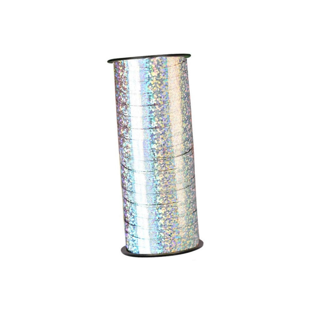 FOMIYES Silver Curling Ribbon Roll 100 Yard Sparkling Decorations for Parties Balloon Adornments Wrapping Crafts