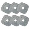 6 Pack 9 Inch Square Microfiber Pad Refill Compatible with True & Tidy Thick SPIN-800 TrueClean Mop, M16 and Most Square Spin Mop, Bucket - Grey view 1