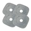 4 Pack 9 Inch Square Microfiber Pad Refill Compatible with True & Tidy Thick SPIN-800 TrueClean Mop, M16 and Most Square Spin Mop, Bucket - Grey view 1