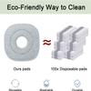 4 Pack 9 Inch Square Microfiber Pad Refill Compatible with True & Tidy Thick SPIN-800 TrueClean Mop, M16 and Most Square Spin Mop, Bucket - Grey view 4