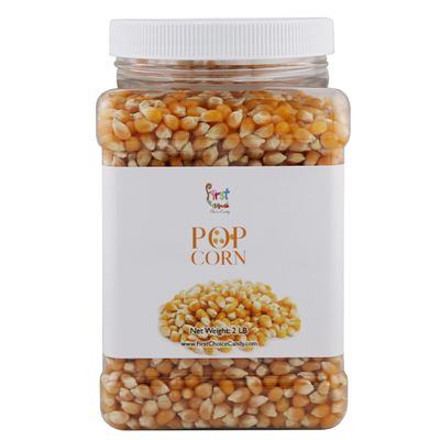 FirstChoiceCandy Original Gourmet Yellow Popcorn Kernels In Resealable Container (2 Pound)