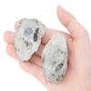 NUKAYAI 2Pcs Moonstone Crystals 1.8-2.2" Large Raw Crystals and Healing Stones Rough Rocks for DIY Wrapping Wire Cabbing Gifts Fountain Decoration Polishing Wicca Reiki Natural Rainbow Moonstone Rock view 2