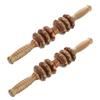 FRCOLOR 2pcs Belly Massaging Rollers Khaki Back for Deep Tissue Relief Multi-Function Six-Wheel Design for Stomach and Back Use Construction view 1