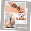 FRCOLOR 2pcs Belly Massaging Rollers Khaki Back for Deep Tissue Relief Multi-Function Six-Wheel Design for Stomach and Back Use Construction view 3