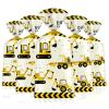 50 Pack Construction Party Favor Bags - Construction Theme Treat Bags, Truck Themed Cello Cellophane Gift Candy Goodie Bag with Gold Twist Ties for Kids Construction Birthday Party Supplies Favors view 1