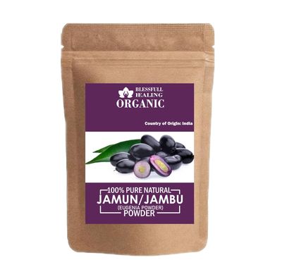 Blessfull Healing Organic 100% Pure Natural Jamun/Jambu Powder | 200 Gram / 7.05 oz