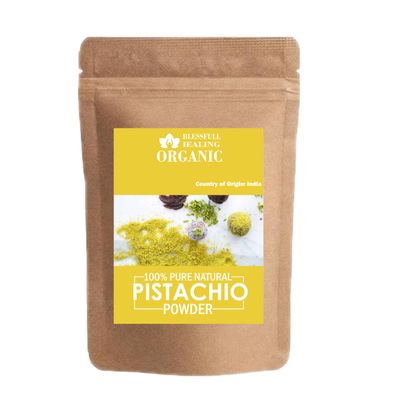 Blessfull Healing Organic 100% Pure Natural Pistachios Powder | 300 Gram / 10.58 oz