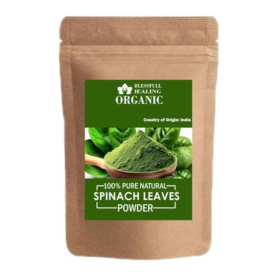 Blessfull Healing Organic 100% Pure Natural Spinach Leaves Powder | 200 Gram / 7.05 oz