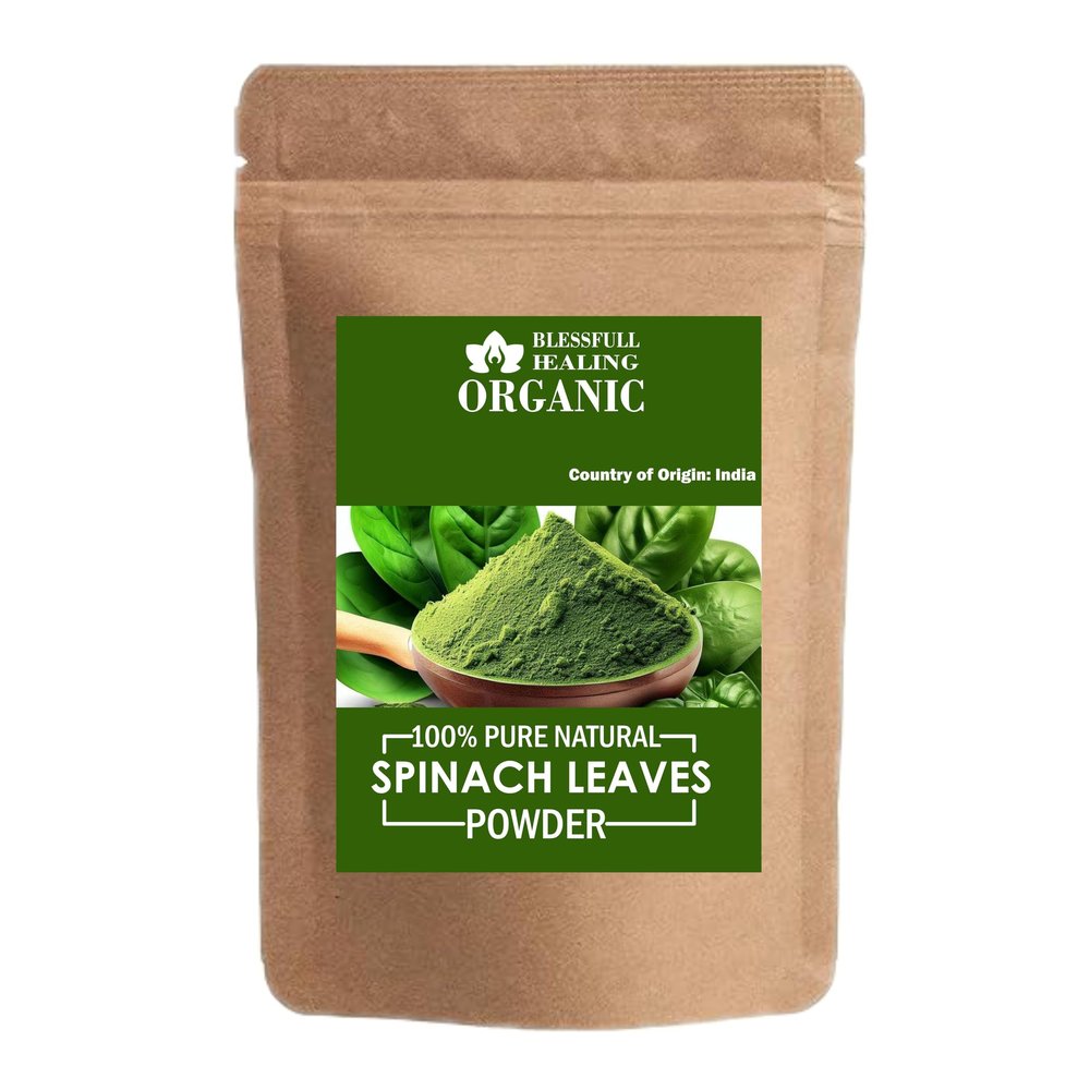 Blessfull Healing Organic 100% Pure Natural Spinach Leaves Powder | 200 Gram / 7.05 oz