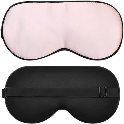KAABETO Silk Sleep Mask, Silk Eye Mask with Adjustable Strap, Eye Mask for Sleeping,Blocks Light Reduces Puffy Eyes Ideal Gift (Color : D)