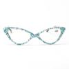 bullabulling Cat Eye Sparkling Rhinestone Reading Glasses for Women Crystal Eyewear Frames Female Trendy bling Diamond Reader (blue, 3.25, x) view 2