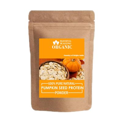 Blessfull Healing Organic 100% Pure Natural Pumpkin Seed Protein Powder | 100 Gram / 3.52 oz