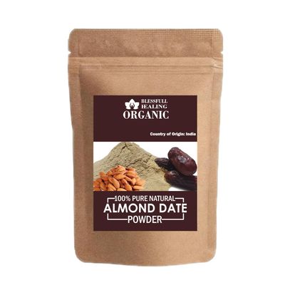 Blessfull Healing Organic 100% Pure Natural Almond Date Powder | 300 Gram / 10.58 oz