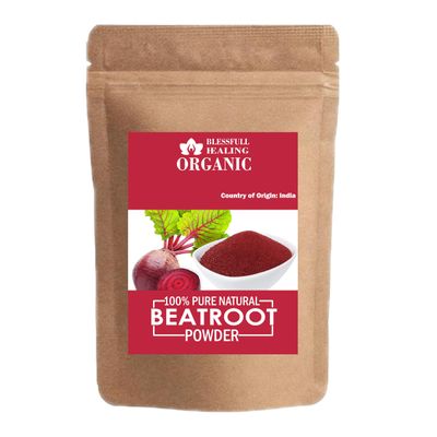 Blessfull Healing Organic 100% Pure Natural Beatroot Powder | 100 Gram / 3.52 oz
