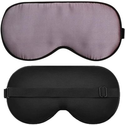 KAABETO Silk Sleep Mask, Silk Eye Mask with Adjustable Strap, Eye Mask for Sleeping,Blocks Light Reduces Puffy Eyes Ideal Gift (Color : C)