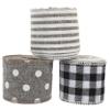 Tofficu 3rolls Christmas Ribbon Wired Decorative Ribbon Unique Patterns for Wrapping and Festive Decorations view 1
