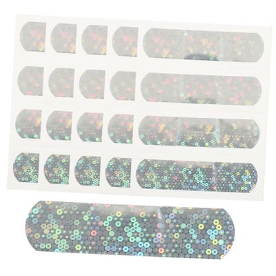 20pcs Glitter Cartoon Bandages Portable Adhesive Strips for Boys and Girls Breathable Wound Protection Stylish and Fun for Outdoor Activities