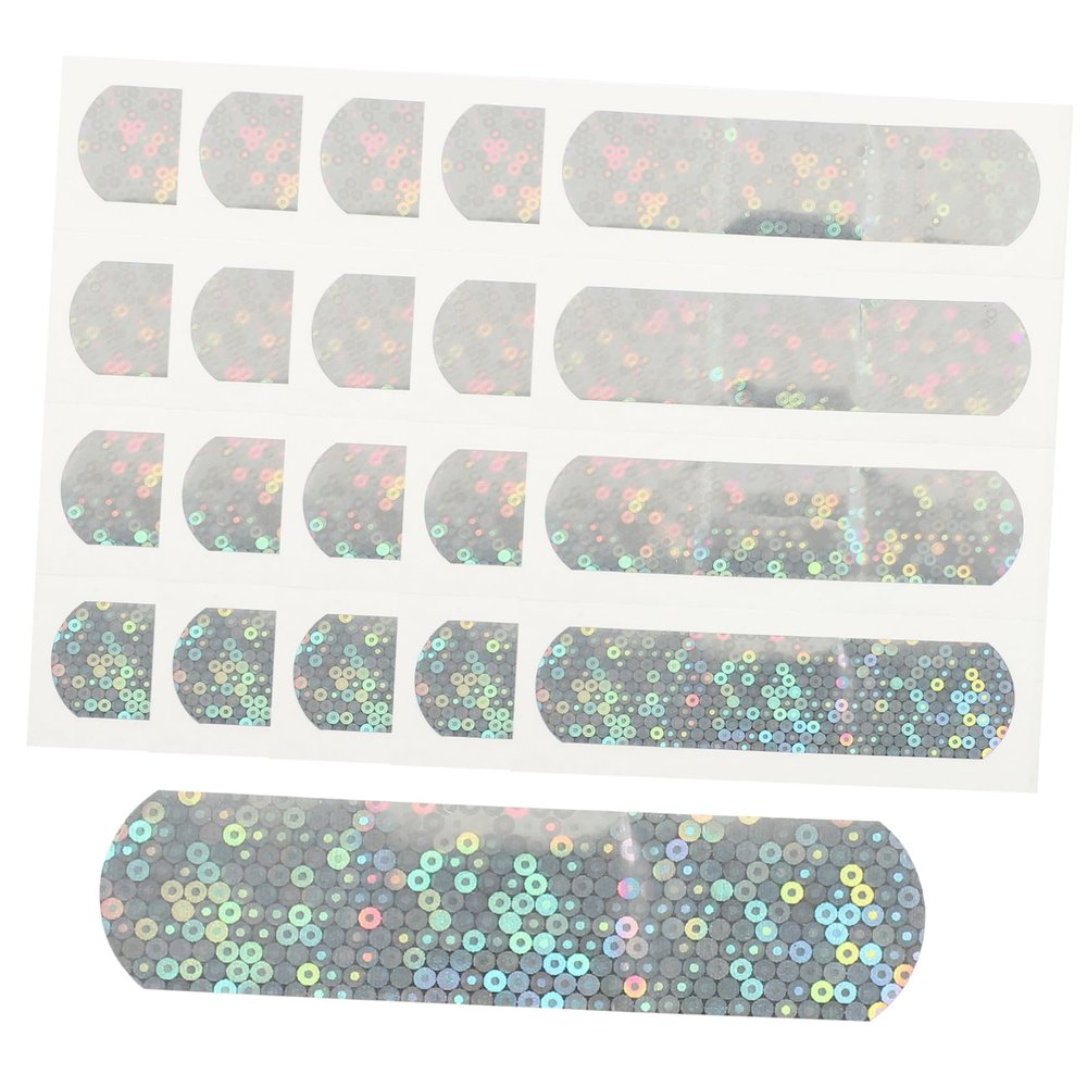 20pcs Glitter Cartoon Bandages Portable Adhesive Strips for Boys and Girls Breathable Wound Protection Stylish and Fun for Outdoor Activities