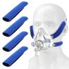 4pcs Headgear Strap Covers for CPAP, Soft Face Cushion Pads Reusable Mask Liners Reduce Indentation & Red Marks (Blue) view 1