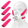 4pcs Headgear Strap Covers for CPAP, Soft Face Cushion Pads Reusable Mask Liners Reduce Indentation & Red Marks (Rose Red) view 1