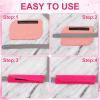 4pcs Headgear Strap Covers for CPAP, Soft Face Cushion Pads Reusable Mask Liners Reduce Indentation & Red Marks (Rose Red) view 4