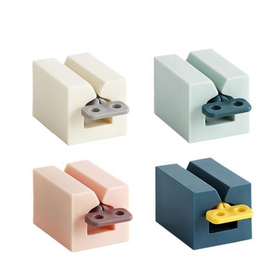 FRCOLOR 4pcs Plastic Toothpaste Squeezer Extruder for Easy Use Manual Tube Squeezer Dispenser White Pink Dark Blue Light Blue for Boys and Girls Bathroom Supplies