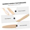 COOLHIYA 10pcs Bamboo Toothbrush Eco-Friendly Charcoal Hard Brush for Adults Toothbrush Travel Kit view 2