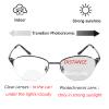laureles/Photochromic Bifocal Reading Glasses Women's Sun Glasses Fashion Transition Metal Frame Presbyopia Female (Black, 0.00/+1.75 Magnification) view 2