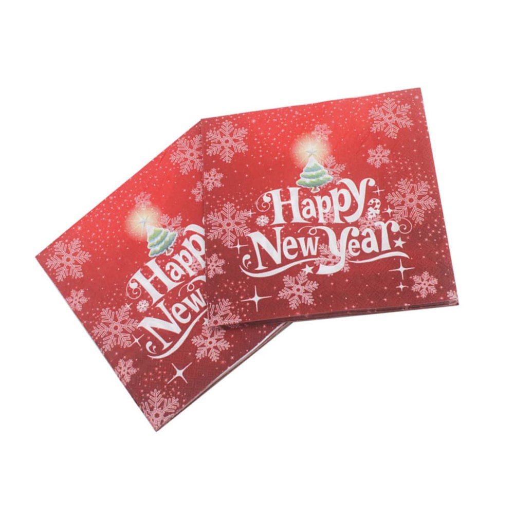 Outanaya Lovely Snowflake Christmas Napkins 40pc Printed Napkins for Christmas Party Fashion Patterns