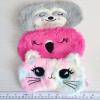 Cute Animal Sleeping Mask Soft Plush Blindfold Cute Rabbit Panda Koala Eye Cover Eyeshade for Kids Teens Girls Women (3Pack Multicolor) view 3